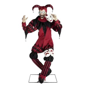 5.5 ft. Animated 3-Faced Jester