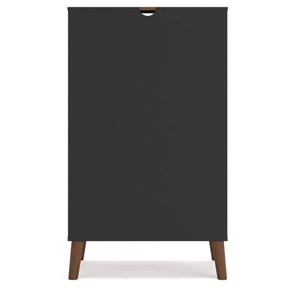 Auburn Brown 5-Drawer Mid-Century Modern Dresser