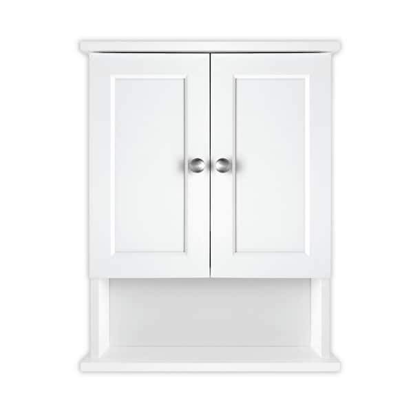 18 in. W x 23 in. H Rectangular White Recessed or Surface Mount Medicine Cabinet without Mirror