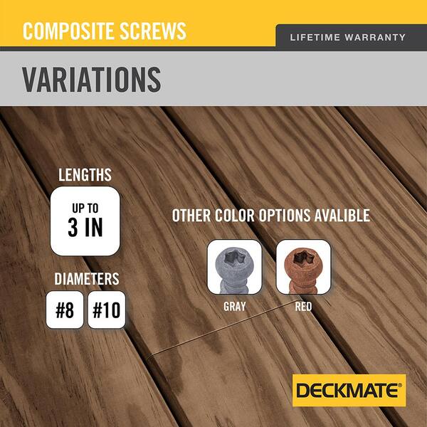 DECKMATE 8 1-5/8 in. Brown Star Pan-Head Composite Deck Screws 1 lbs. Box (147-Piece)