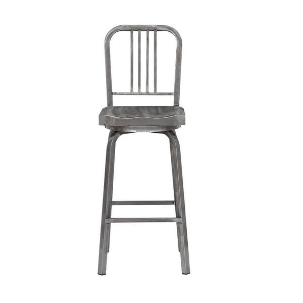 Stylewell Kipling Metal Gray, 30 Inch Bar Stools Without Back
