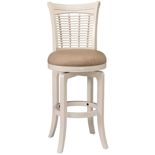 Hillsdale Furniture Bayberry 30 in. White Swivel Bar Stool