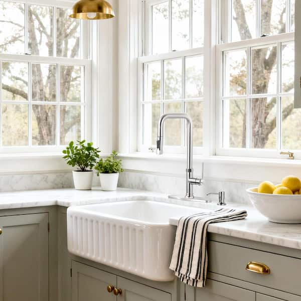 Single Handle Pull Down Sprayer Kitchen Faucet with 27 in. Extend Pipe Stainless Steel in Brushed Nickel