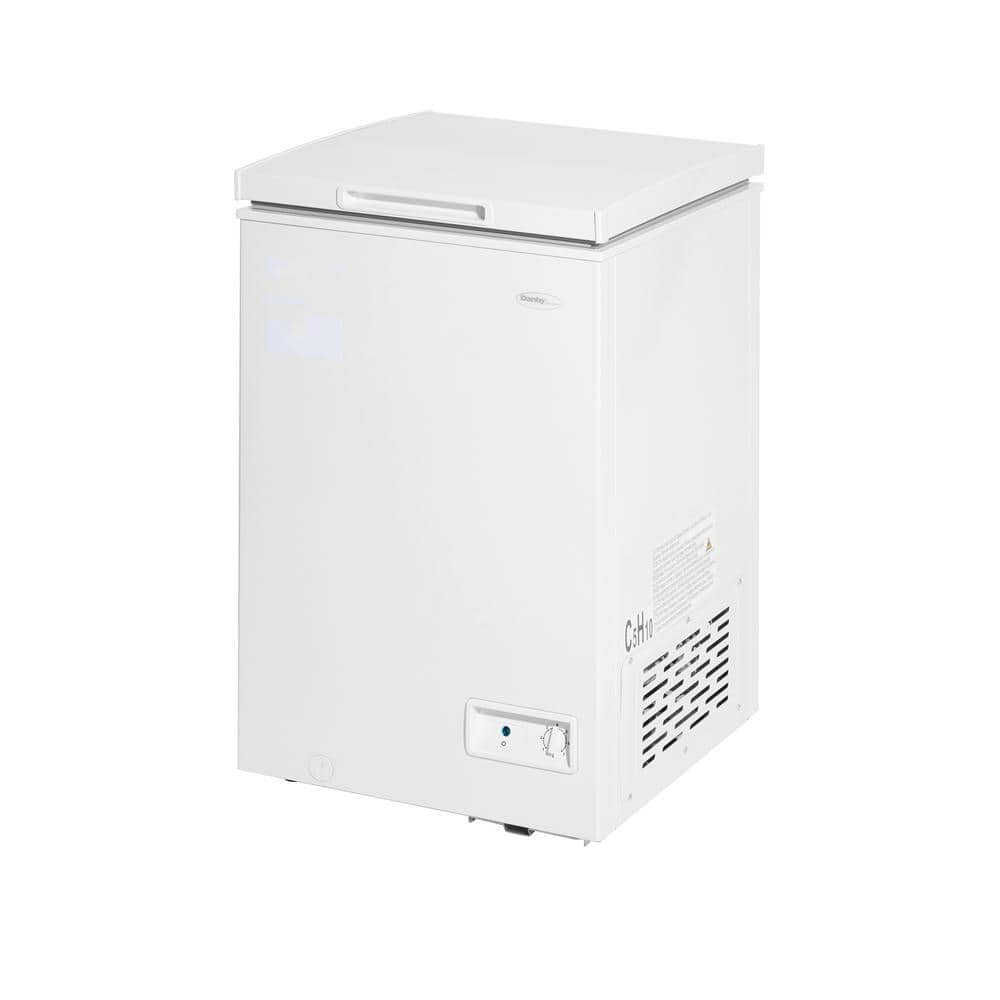 Compact White 3.5 cu ft Chest Freezer with Manual Defrost