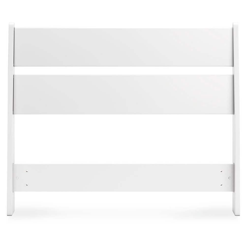Matte White Twin Wood Panel Headboard