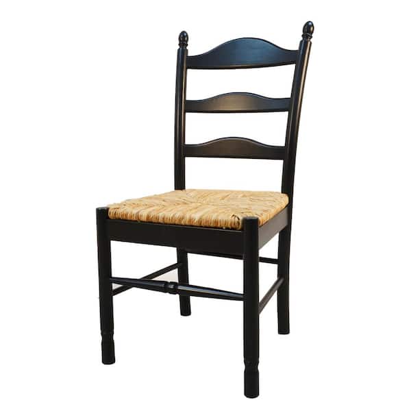Vera Antique Black Wood Dining Chair