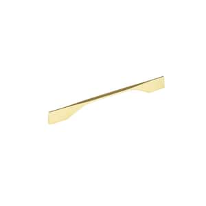 Creston Collection 8 13/16 in. (224 mm) or 10 1/8 in. (256 mm) Brushed Gold Modern Rectangular Cabinet Bar Pull