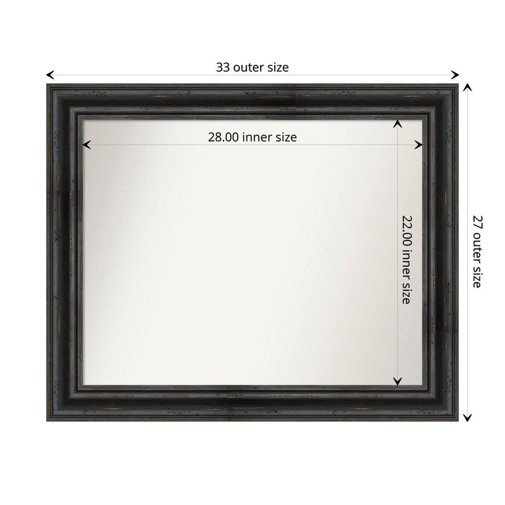 Rustic Black Pine Full Length Rectangular Bathroom Vanity Mirror
