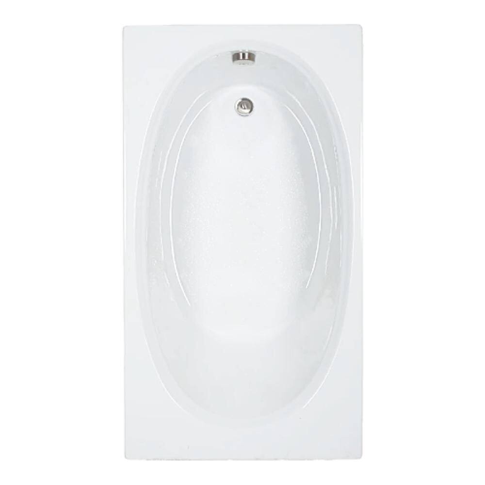 60 in. x 32 in. Acrylic Rectangular Drop-in Soaking Bathtub with Reversible Drain in White price history on PriceWatchPro