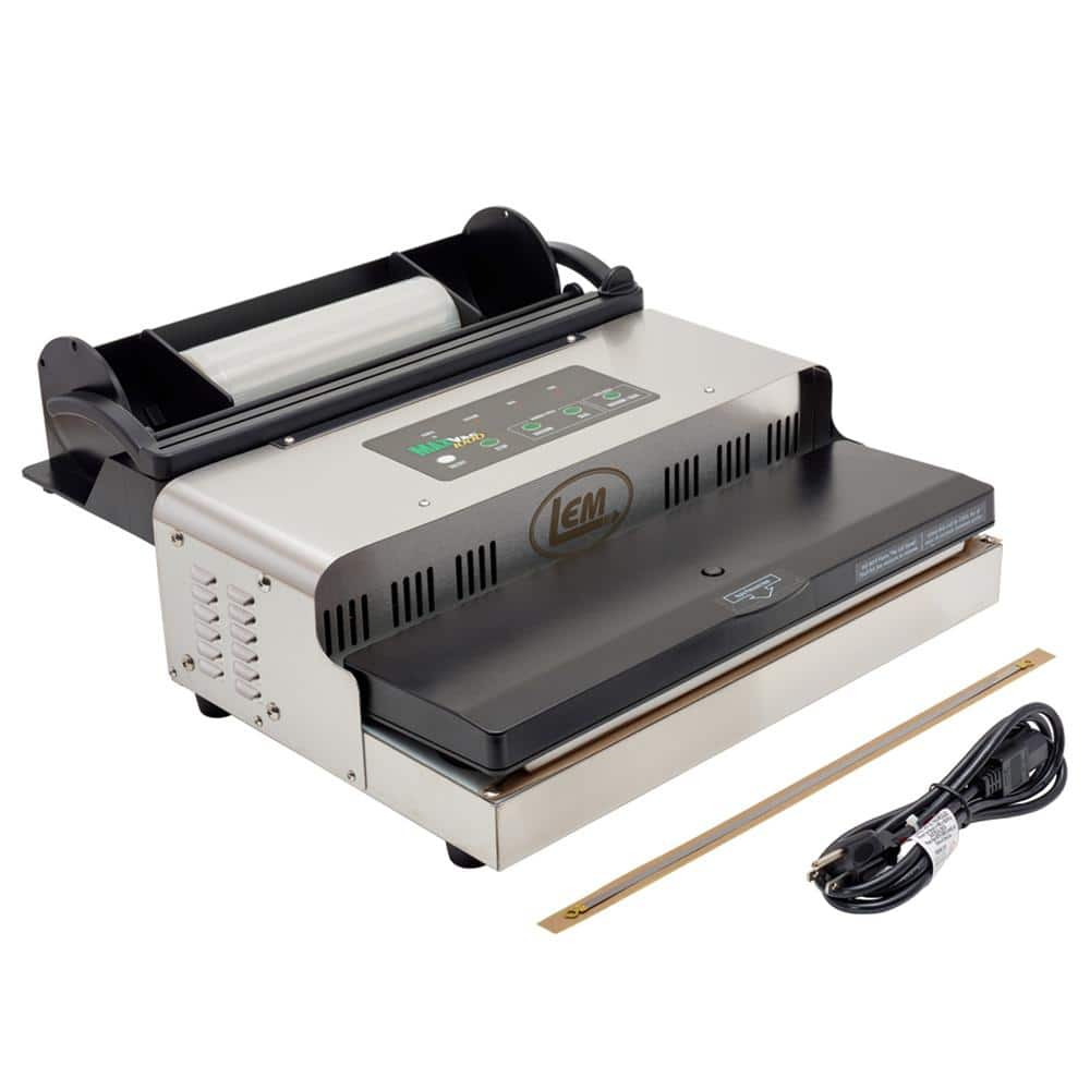 LEM MaxVac 1000 Stainless Steel Food Vacuum Sealer with Roll Storage and Built-In Cutter