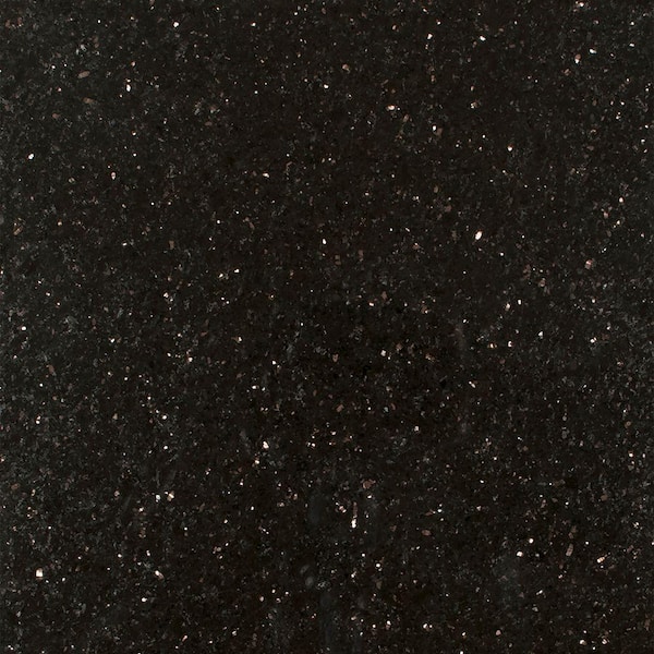 STONEMARK 3 in. x 3 in. Granite Countertop Sample in Black Galaxy