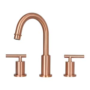 8 in. Widespread 2-Handle Mid-Arc Bathroom Faucet in Copper