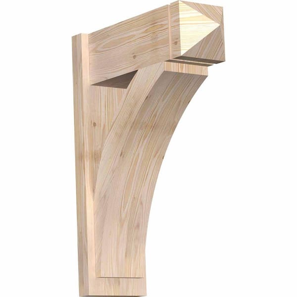 Ekena Millwork 8 in. x 30 in. x 22 in. Thorton Arts and Crafts Rough Sawn Douglas Fir Outlooker