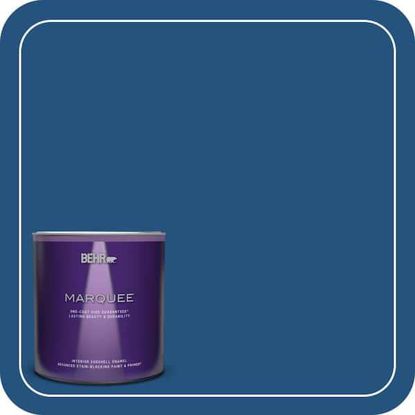 BEHR MARQUEE 1 qt. #S-H-570 Blueberry Twist Eggshell Enamel Interior Paint & Primer