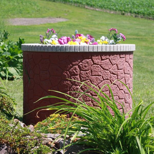 Tanktop Covers 35 In Basin Planter Septic Well Lawn And Garden Enclosure Brick Tnktp116 Brk The Home Depot