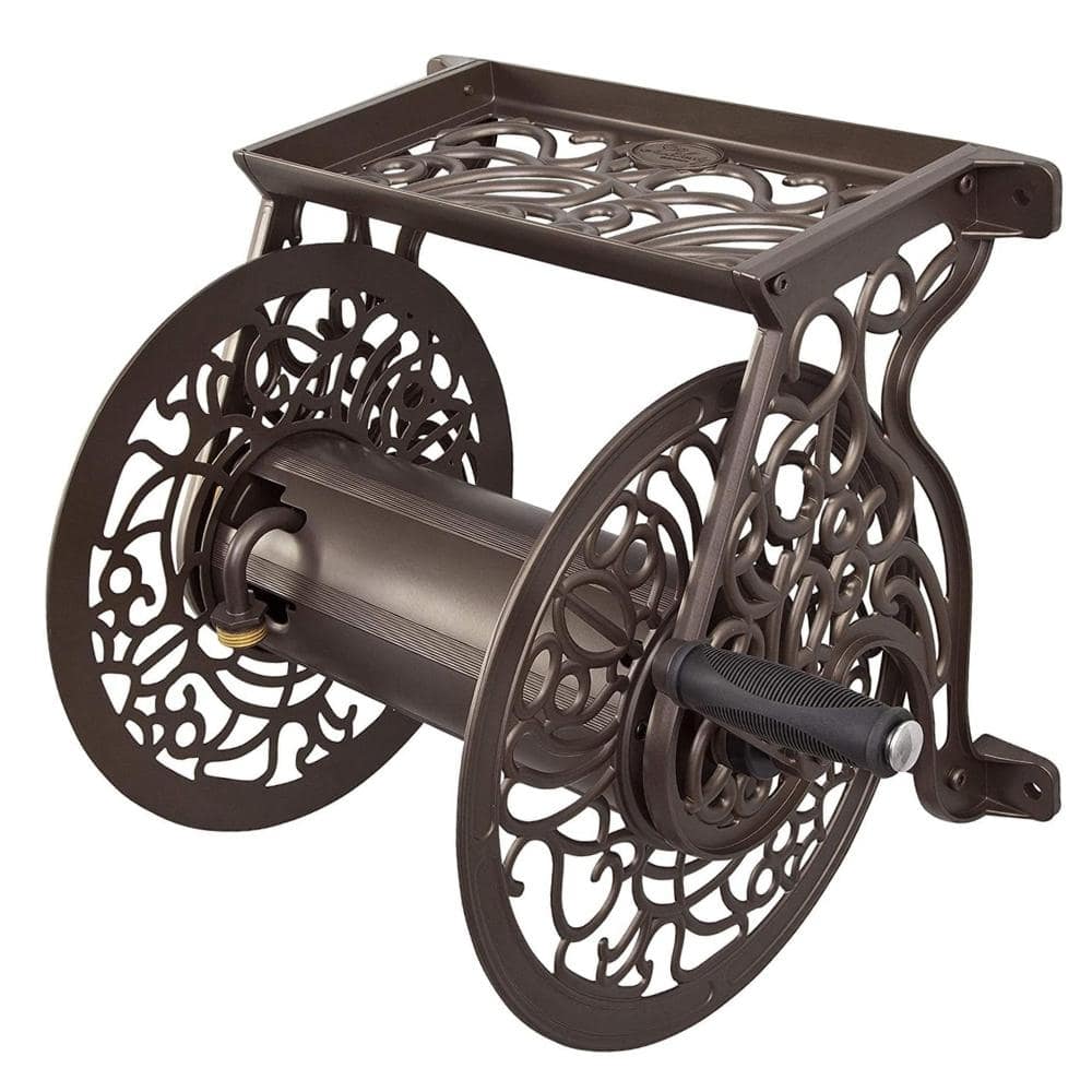 Liberty Garden LBG-704 125  Steel Decorative Garden Hose Wall Mounted Reel