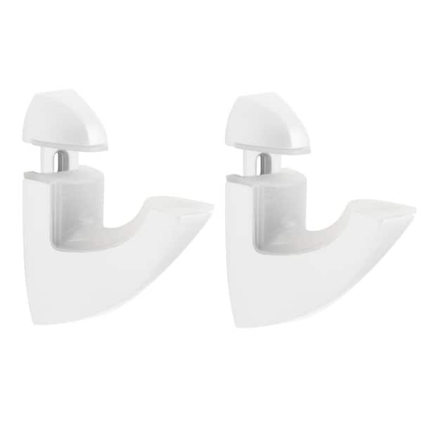 SCOOP 0.2 in.- 1 in. White Adjustable Shelf Bracket (2-Pack)