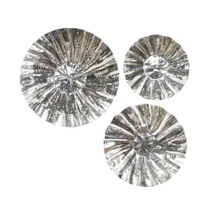 Silver Stainless Steel Glam Wall Decor (Set of 3)