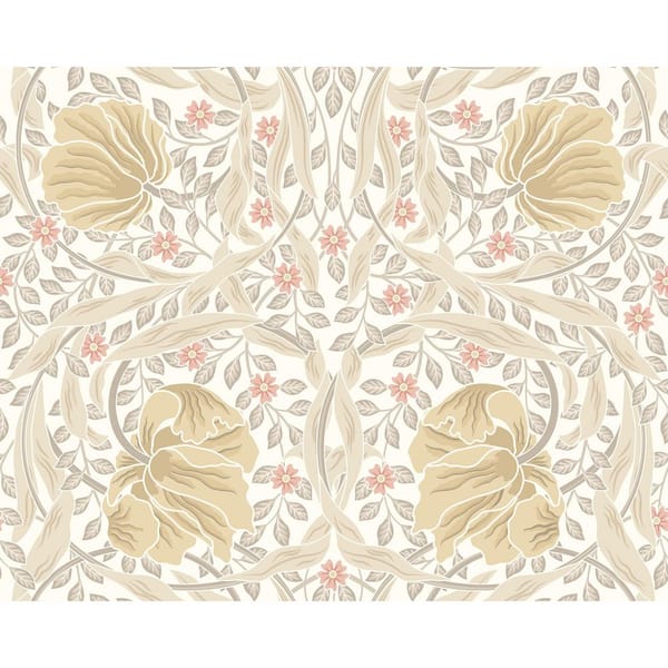 19.7 in. x 0.025 in. Yellow Nature Origin Murals Flower Circle Light Yellow Wall Mural