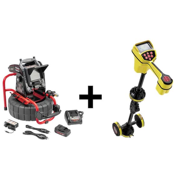 SeeSnake Compact M40 Reel Sewer Camera for Drain Inspection & SR-20 18v Pipeline Locator (w/ ST-305R, 4in. Clamp) Bundle