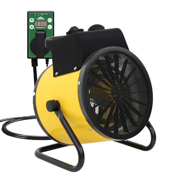 1500 Watts Outdoor Portable Electric Fan Forced Air Heater with Themostat, Fast Warm-Up, Overheat Protection, Yellow