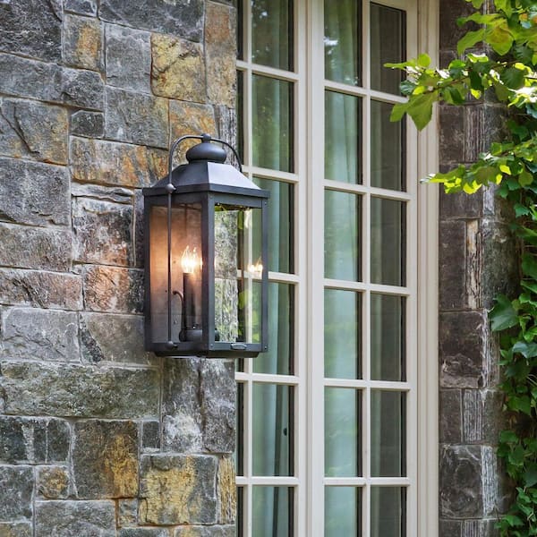 HINKLEY Anchorage 2-Light Oiled Bronze Outdoor Hardwired Wall Lantern Sconce