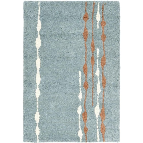 SAFAVIEH Soho Blue/Multi 2 ft. x 3 ft. Striped Floral Area Rug