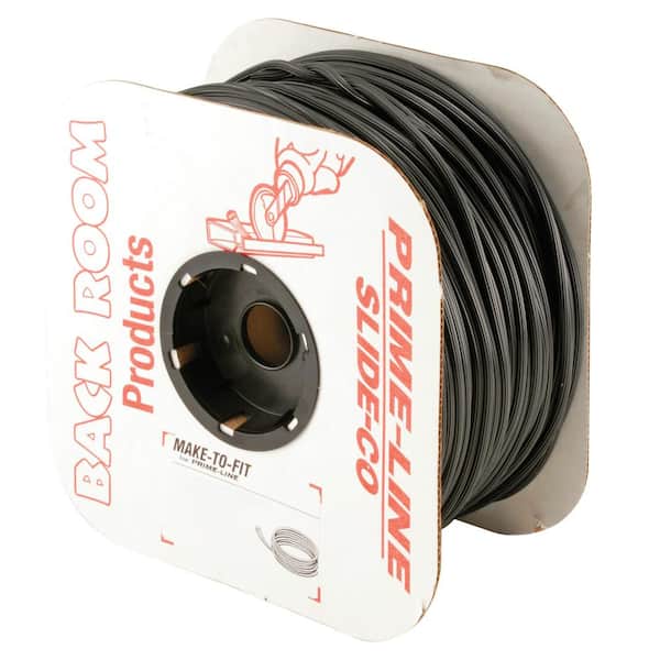 Prime-Line 0.155 in. x 500 ft. Roll Black Screen Spline