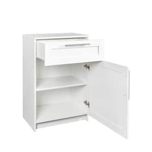 23.62 in. W x 15.75 in. D x 35.43 in. H Bathroom Storage Wall Cabinet with Drawer in White