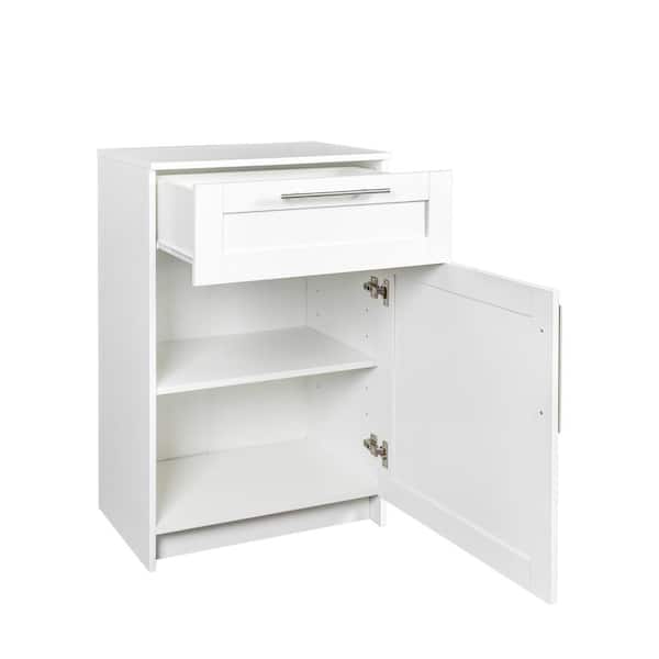 Unbranded 23.62 in. W x 15.75 in. D x 35.43 in. H Bathroom Storage Wall Cabinet with Drawer in White