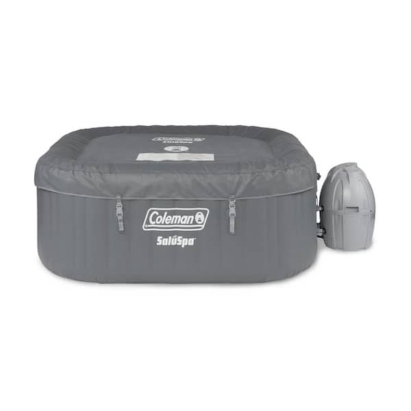 Reviews For Coleman Saluspa 4 Person Portable Inflatable Outdoor Airjet Spa Hot Tub Gray 15442 Bw The Home Depot