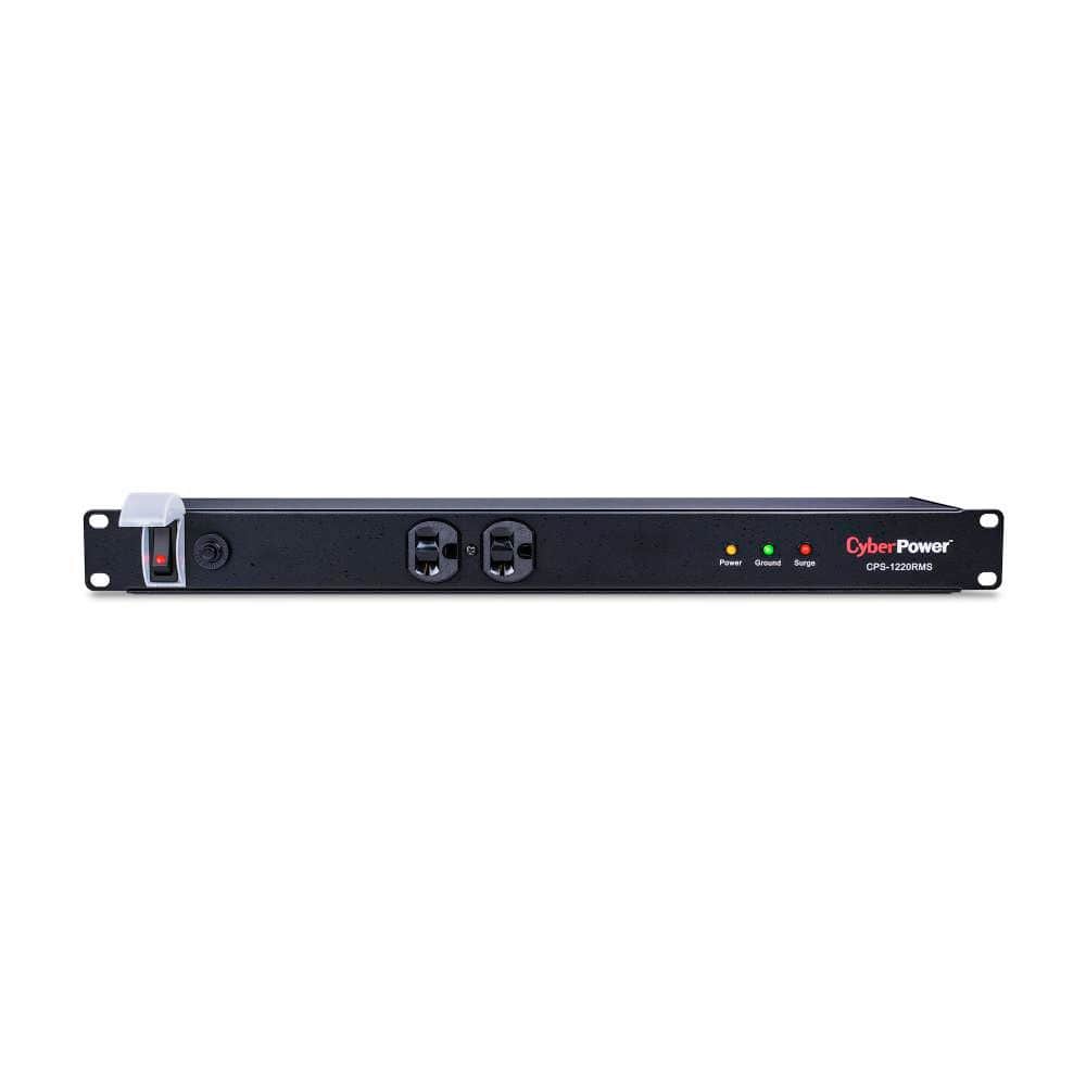 12-Outlet 1U Rackmount 1800J Surge Protector PDU