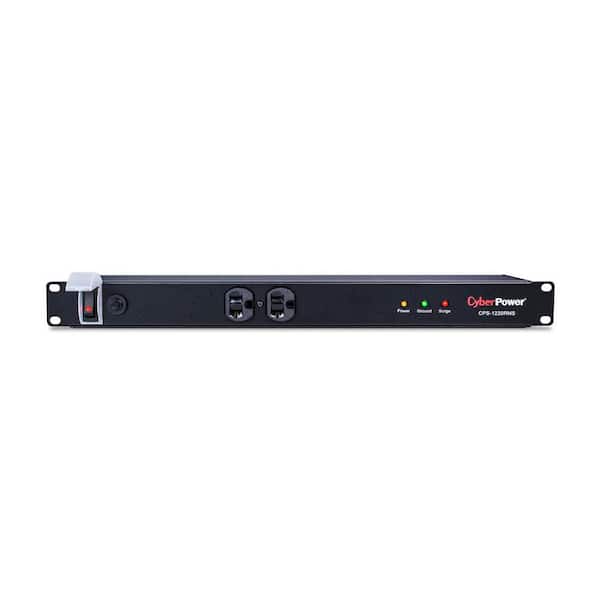 12-Outlet 1U Rackmount 1800J Surge Protector PDU
