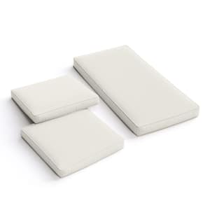 36 in. x 18 in. (3-Piece) Outdoor Patio Replacement Seat Cushions Fit for Loveseat Lounge Chair Furniture Cream