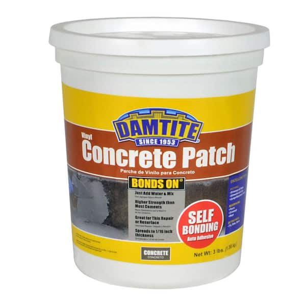 Damtite 04003 Vinyl Concrete Patch, Gray, 3 Pound Pail