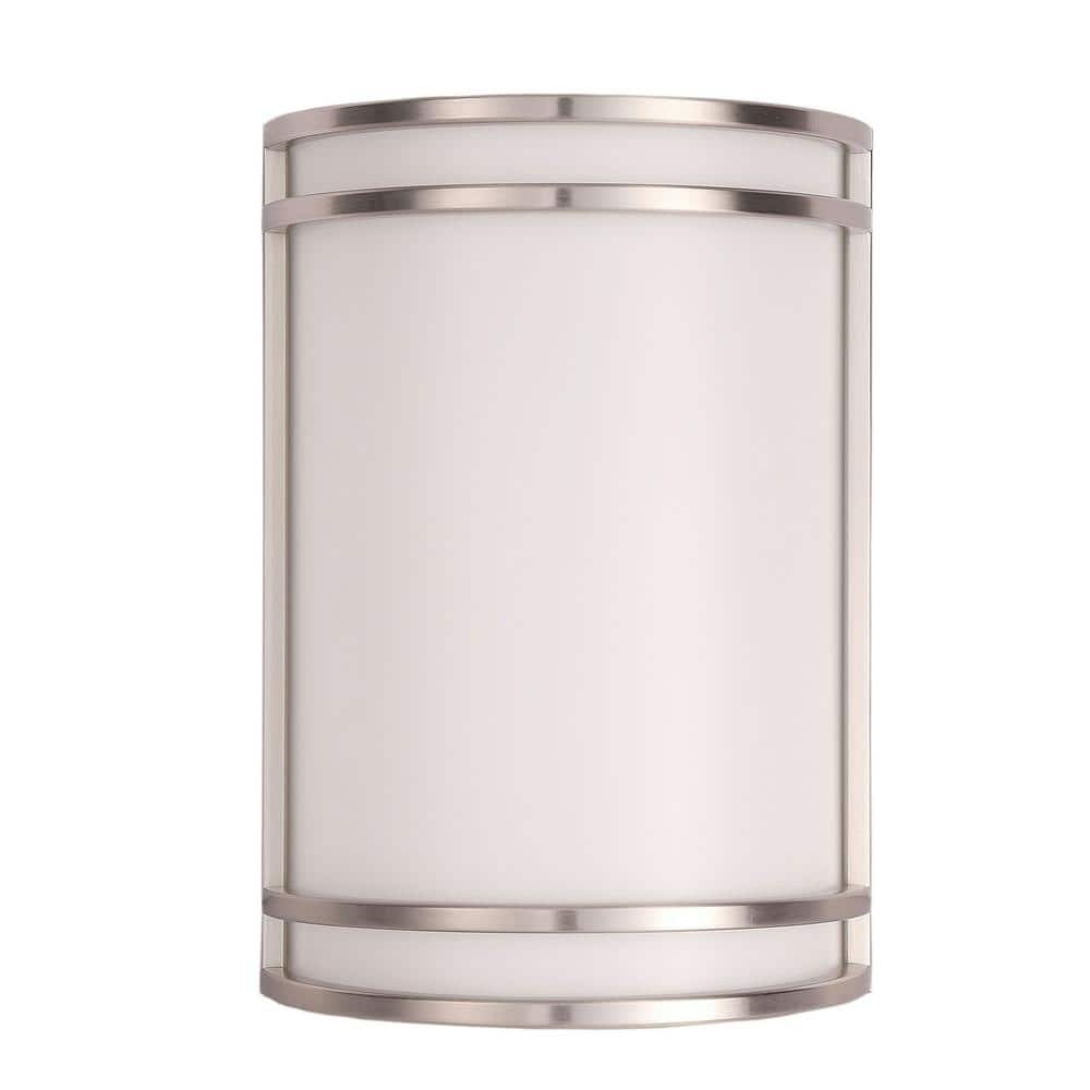 WS 9.875 in. 1-Light Brushed Nickel LED Wall Sconce 4000K