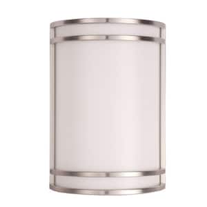 WS 9.875 in. 1-Light Brushed Nickel LED Wall Sconce 4000K