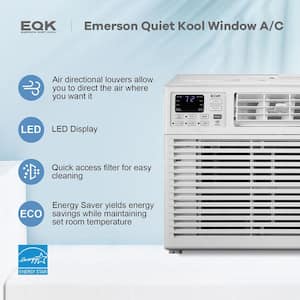 8,000 BTU 115V SMART Window AC with Remote, Wi-Fi and Voice Energy Star Cools Rooms up to 350 Sq. Ft. Timer