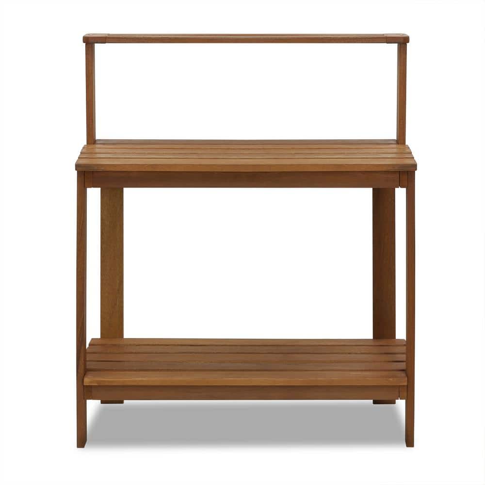 Natural Teak Wood Modern Potting Bench for Garden Enthusiasts