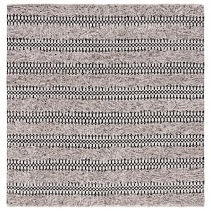 Natura Black/Ivory 6 ft. x 6 ft. Abstract Native American Square Area Rug