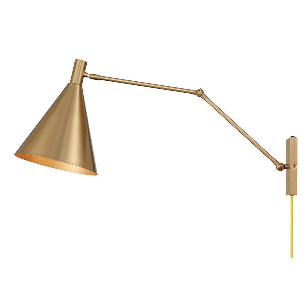 Noble Brass Adjustable Swing Arm Wall Sconce
