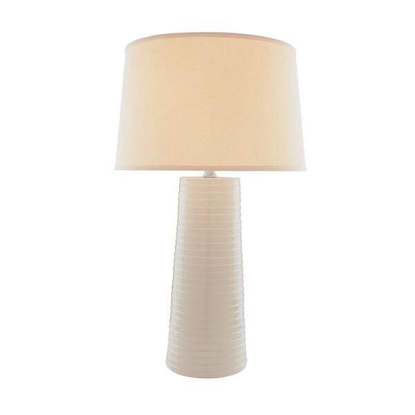 Illumine 27.9 in. Ivory Table Lamp