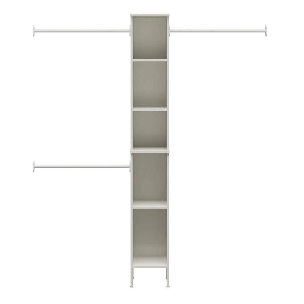 Adjustable White Steel Closet Rod, 30-48 Inch