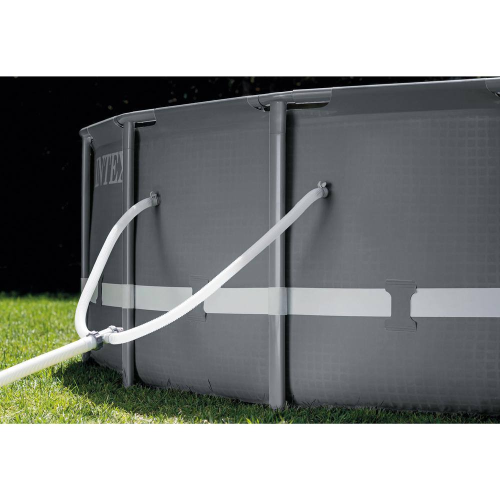 18ft x 52in Round Above Ground Pool with Sand Filter Pump