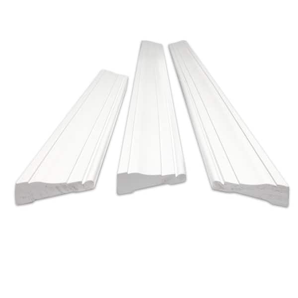 WM376 3/4 in. D x 2-1/4 in. W x 84-1/2 in. L White Prefinished Wood Finger Jointed Door Casing Set (6-Pack)