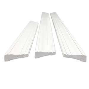 WM376 .73 in. x 2.25 in. x 7 ft. White Prefinished Pine Finger Jointed Door Casing Set (6-Pack)