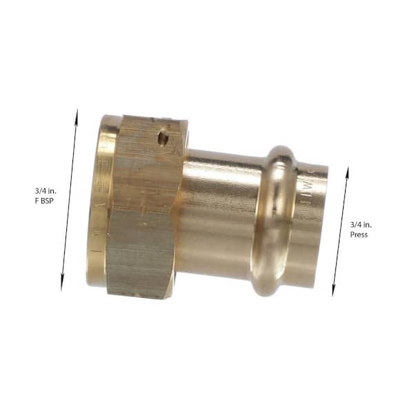 ProPress 3/4 in. Press x 1 in. F BSP Zero-Lead Bronze Union Tailpiece