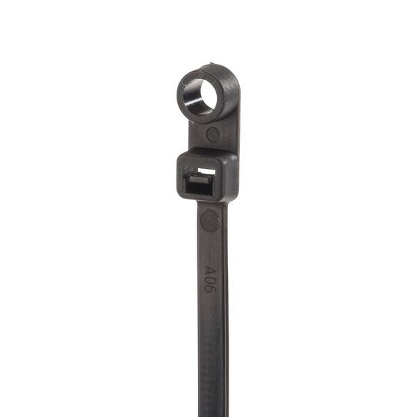 NSi Industries 7.5 in. Black Mountable Cable Tie, 50 Lb Tensile Strength (100-Pack)