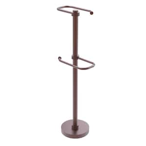 Free Standing 2-Roll Toilet Tissue Stand in Antique Copper