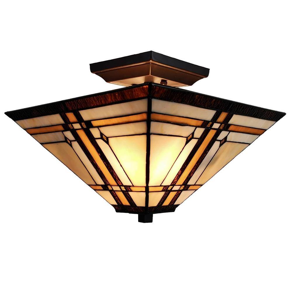 home depot stained glass light fixture